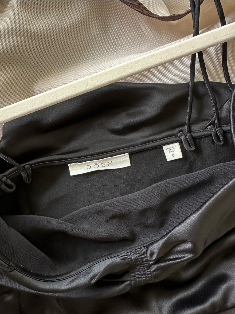 Doen Donetta Silk Black Strappy Midi Dress with Bow Detail - Picture 5 of 5